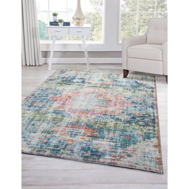 Abacasa Rose Biscayne Rug in Blue. View a larger version of this product image.