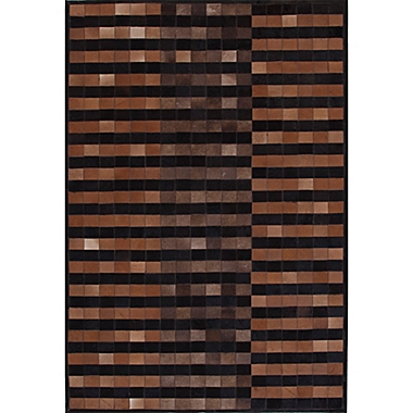 Abacasa Geo Hide Area Rug in Brown/Multicolor. View a larger version of this product image.