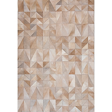 Abacasa Geo Hide Area Rug in Ivory/Multicolor. View a larger version of this product image.