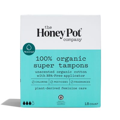 The Honey Pot 18-Count Organic Super Tampons