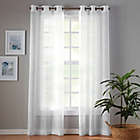 Alternate image 0 for Simply Essential&trade; Plaid Grommet Sheer Window Curtain Panels (Set of 2)