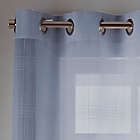 Alternate image 1 for Simply Essential&trade; Plaid 63-Inch Grommet Sheer Curtain Panels in Tempest Navy (Set of 2)