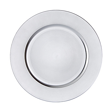Simply Essential&trade; Charger Plates in Silver (Set of 6). View a larger version of this product image.
