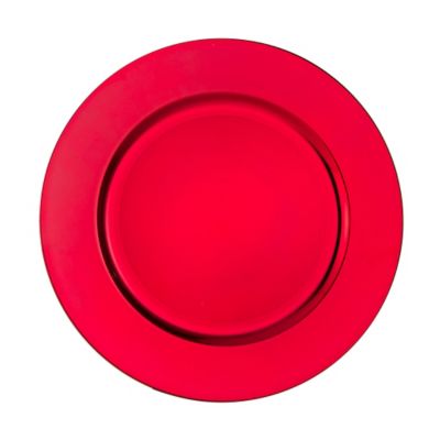 Simply Essential&trade; Charger Plates in Red (Set of 6)