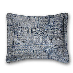 Thread and Weave Brentwood King Pillow Shams in Blue/Ivory (Set of 2)