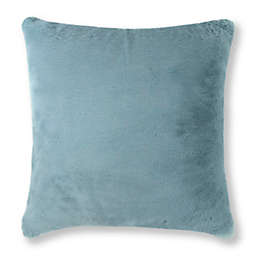 Belmont Faux Fur 20-Inch Square Throw Pillow in Light Blue
