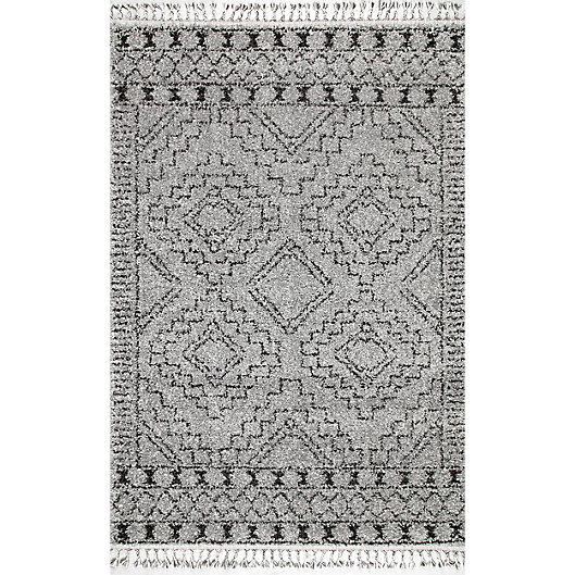 Alternate image 1 for nuLOOM Vasiliki Moroccan Tribal Tassel 8' x 10' Area Rug in Grey