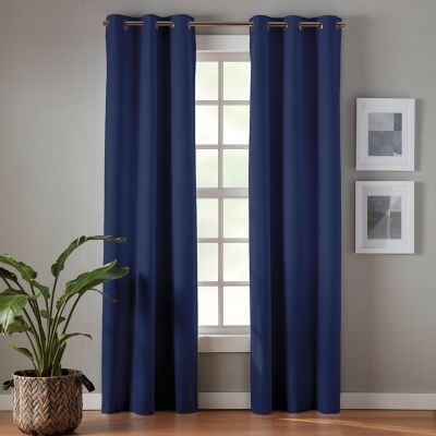 Simply Essential&trade; Robinson 63-Inch Grommet Blackout Curtain Panels in Blue (Set of 2)