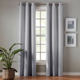 Simply Essential™ Robinson 63-Inch Grommet Blackout Curtain Panels in Grey (Set of 2)