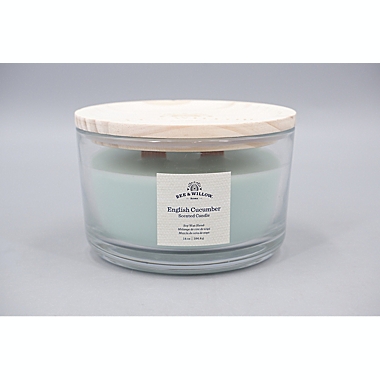 Bee &amp; Willow&trade; English Cucumber 14 oz. Wood-Wick Glass Candle. View a larger version of this product image.