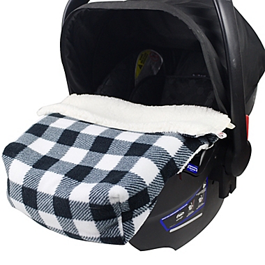 CosyCare CosyToes Mountain Fleece Baby Blanket in Black/White. View a larger version of this product image.