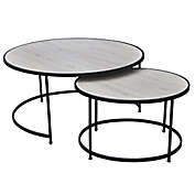 Bee &amp; Willow&trade; 2-Piece Round Nesting Coffee Table Set in Light Natural