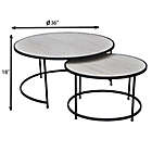Alternate image 1 for Bee &amp; Willow&trade; 2-Piece Round Nesting Coffee Table Set in Light Natural