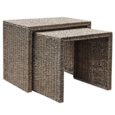 Bee &amp; Willow&trade; 2-Piece Seagrass Nesting Side Table Set in Natural