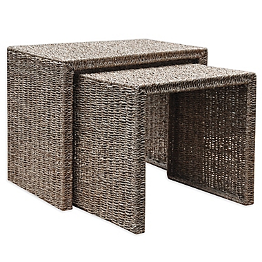 Bee &amp; Willow&trade; 2-Piece Seagrass Nesting Side Table Set in Natural. View a larger version of this product image.