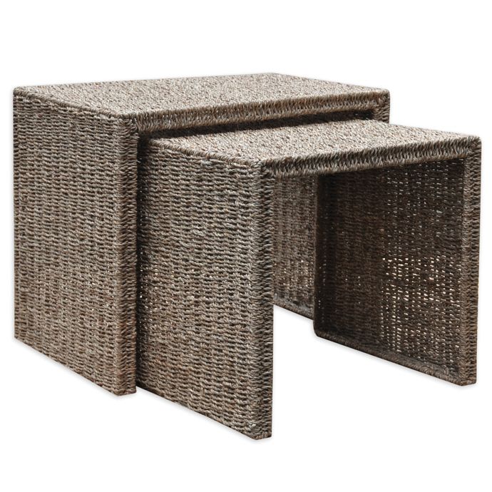 Bee & Willow™ Home 2Piece Seagrass Nesting Side Table Set in Natural