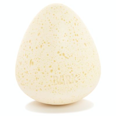 BARK Super Chewer Egg Squeaker Dog Toy in Cream
