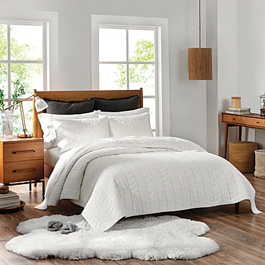 UGG&reg; Dawn 3-Piece King Quilt Set in White. View a larger version of this product image.