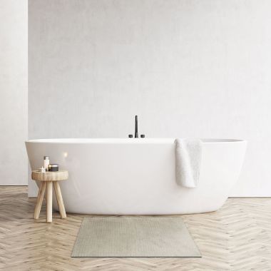 Haven&trade; 21" x 34" Organic Cotton Tufted Waffle Bath Rug in Pumice Tan. View a larger version of this product image.