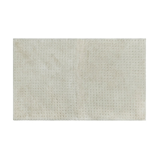 Gilden Tree 100% Natural Cotton Lattice Waffle Weave Bath Mat White 560-W