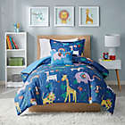 Alternate image 1 for Mi Zone Kids Rainbow Animals 4-Piece Full/Queen Comforter Set