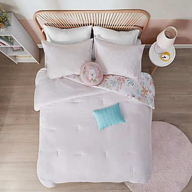 Urban Habitat Kids Iris 4-Piece Reversible Twin Comforter Set in Blush. View a larger version of this product image.