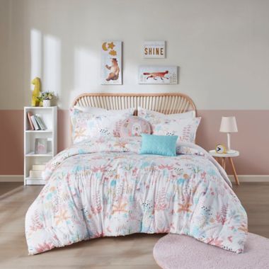 Urban Habitat Kids Iris 4-Piece Reversible Twin Comforter Set in Blush. View a larger version of this product image.