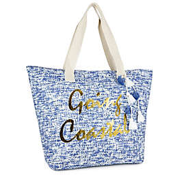 Magid &quot;Going Coastal&quot; Insulated Straw Beach Tote