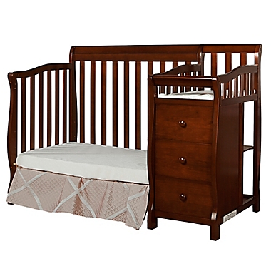 Dream On Me Jayden 4-in-1 Mini Convertible Crib and Changer in Espresso. View a larger version of this product image.
