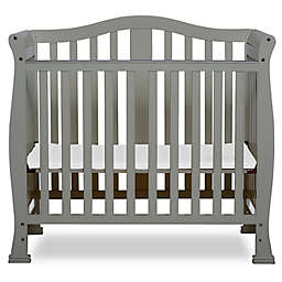 Dream On Me Naples 4-in-1 Convertible Mini Crib in Cool Grey
