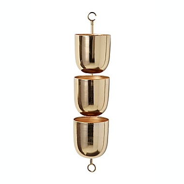 Ridge Road D&eacute;cor Contemporary Metal Planter in Gold. View a larger version of this product image.