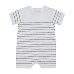 Clasix Beginnings&trade; by Miniclasix&reg; Newborn Stripe Short Sleeve Knit Romper in Grey
