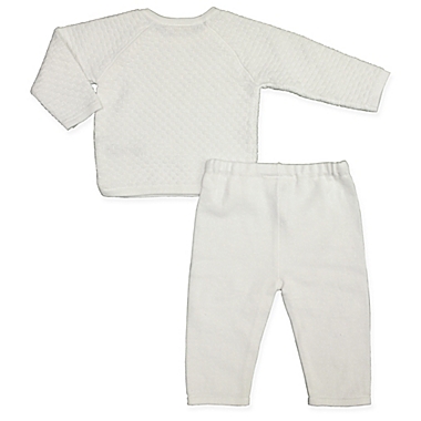 Clasix Beginnings&trade; by Miniclasix&reg; Newborn 2-Piece Top and Pant Set in White. View a larger version of this product image.