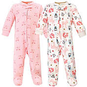 Hudson Baby&reg; 2-Pack Quilted Forest Sleep &#39;N Play Footed Pajamas