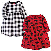 Hudson Baby&reg; 2-Pack Moose Bear Dresses in Red