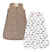 Hudson Baby&reg; Size 0-6M 2-Pack Safari Wearable Blankets in Pink