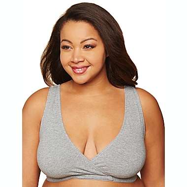 Motherhood Maternity&reg; 1X Wrap Maternity and Nursing Sleep Bra in Grey. View a larger version of this product image.