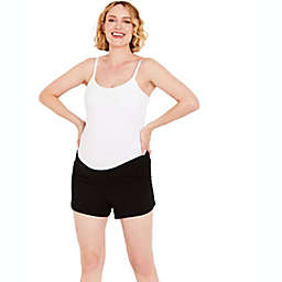 Motherhood Maternity® Ruched Waist Maternity Sleep Shorts in Black