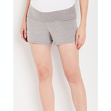 Motherhood Maternity&reg; X-Large Ruched Waist Maternity Sleep Shorts in Grey. View a larger version of this product image.