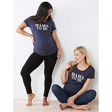 Motherhood Maternity&reg; Medium &quot;Mama To Be&quot; Maternity Graphic Tee in Navy. View a larger version of this product image.