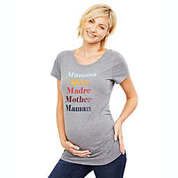 Motherhood Maternity® Large "Mamma" Graphic Maternity Tee in Grey