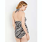 Alternate image 1 for Motherhood Maternity&reg; X-Large Jessica Simpson Ruched Maternity One-Piece Swimsuit in Ivory