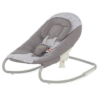Dream On Me Sway 2-in-1 Infant Cradling Musical Swing and Rocker in Grey. View a larger version of this product image.