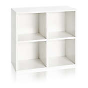 Way Basics Eco 4-Cubby Bookcase Organizer in White