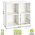 Alternate image 2 for Way Basics Eco 4-Cubby Bookcase Organizer in White
