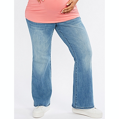 Motherhood Maternity&reg; 1X Secret Fit Belly Stretch Boot Cut Jeans in Indigo Blue. View a larger version of this product image.