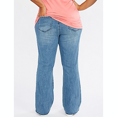 Motherhood Maternity&reg; 1X Secret Fit Belly Stretch Boot Cut Jeans in Indigo Blue. View a larger version of this product image.