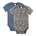 Alternate image 0 for Colored Organics 2-Pack Crater Short Sleeve Organic Cotton Bodysuit in Pewter