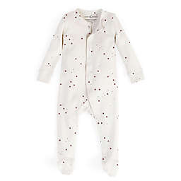 Colored Organics Skylar Starry Organic Cotton Footed Sleeper in Berry