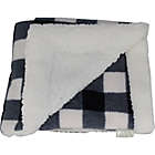 Alternate image 0 for CosyCare CosyToes Mountain Fleece and Sherpa Baby Blanket in Black/White